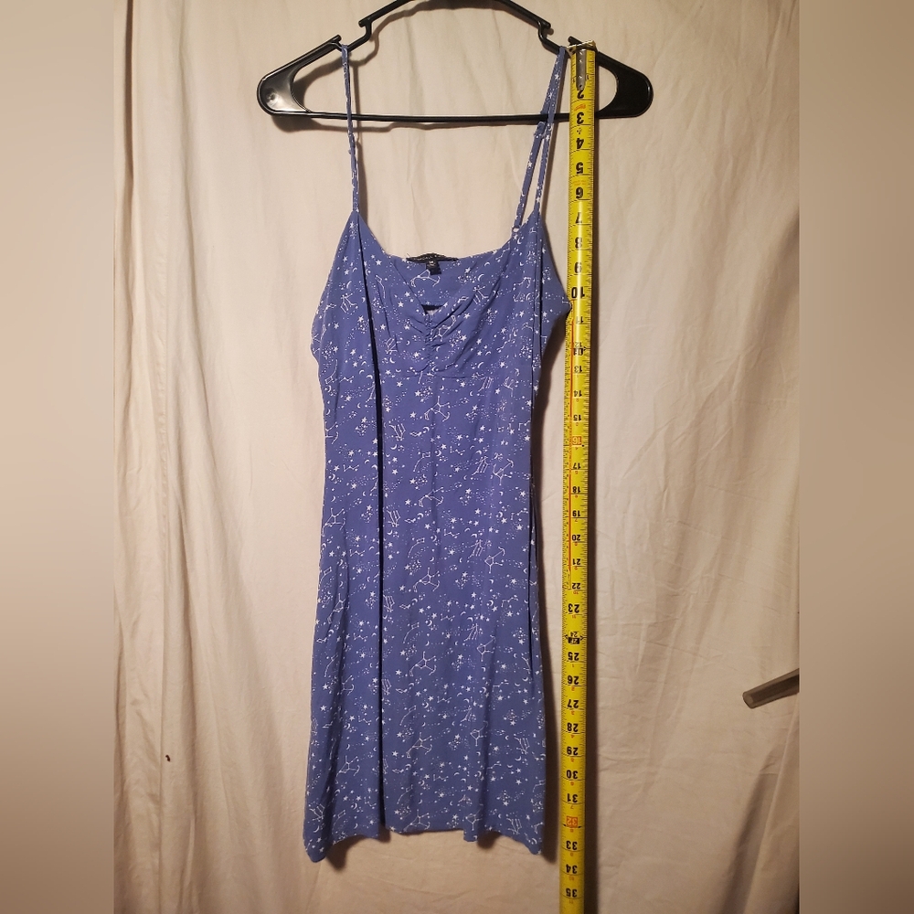 Kendall & Kylie Blue and White Constellation Spaghetti Strap Dress